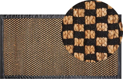 GERCE - Laagpolig vloerkleed - Zwart/Beige - 80 x 150 cm - Jute