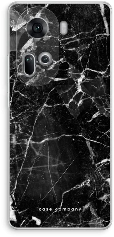 Case Company® - Hoesje geschikt voor Oppo Reno 11 hoesje - Zwart Marmer - Soft Cover Telefoonhoesje - Bescherming aan alle Kanten en Schermrand