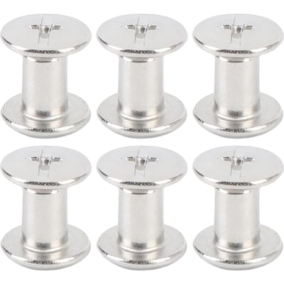 50 Sets Rivets à Vis M4 Acier Inoxydable Multifonctionnel Capuchon Rond Poteaux à Vis pour Reliure de Livres Clou