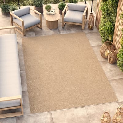 Tapiso Mono Vloerkleed Beige Binnen en Buiten Tapijt Maat- 80x150