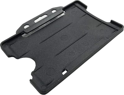 Black Single Sided ID Card Pass Badge Holder (Holders Are Now Biodegradable) Work ID Card Holder
