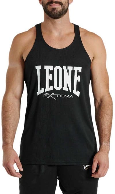 Leone1947 Logo Mouwloos T-shirt Zwart L Man