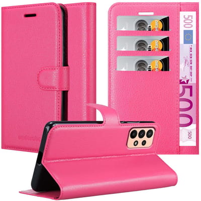 Cadorabo Hoesje geschikt voor Samsung Galaxy A23 4G in KERSEN ROZE - Beschermhoes met magnetische sluiting, standfunctie en kaartvakje Book Case Cover Etui