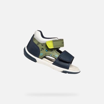 GEOX SANDAL ZAPITO DREUMES Sandalen - PISTACHE/MARINEBLAUW - Maat 20