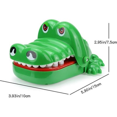 Jeu de Morsure de Doigts Dents de Crocodile Jouets Amusants pour la Main pour Enfants et Adultes Soulagement du Stress Jouets Farceurs green