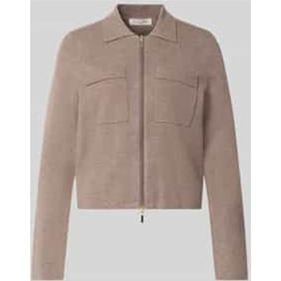 Regular fit gebreid jack van pure viscose