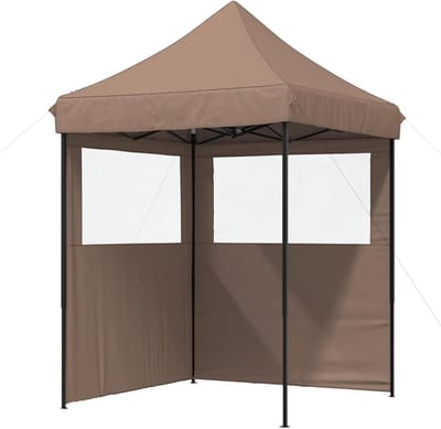 Opvouwbare Partytent - Pop-up Tent Evenementen - Buitenfeesten Organiseren - Stalen Frame - 200 x 200 x 306 cm - Bruin