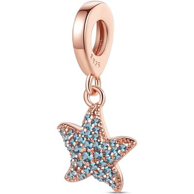 Rosegoud 925 Sterling Zilver Familie Hart Madelief Blad Hanger DIY Bedel Kralen Passen Originele Bedel Armband Vrouwen Sieraden beige