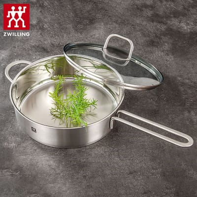 Zwilling Pan, Zwilling - Zwilling Twin Nova braadpan 24 cm met deksel - Pan 24 cm - TwinNova Pan - Pan met deksels - kookplaten - Pan