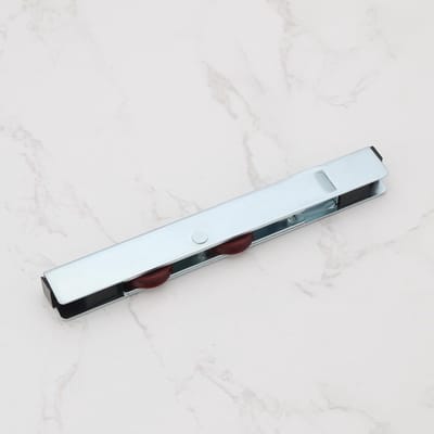 Dailygoods- Schuifdeurrollen 2 Stuks - Roestvrij Staal - Verstelbare Katrol - Hogesnelheidslager - Draagcapaciteit - Afmetingen 160x12x20mm - Deurroller