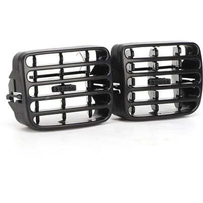 1 Paire Cadre de Grille d'Aération de Climatisation Grille de Tableau de Bord de Voiture Adapté pour CLIO MK2 1998‑2006 black