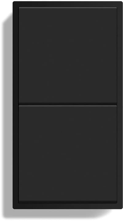 Wandcontact Dubbel - Drukknop Schakelaar - Verlichting Bediening - Schroefloze Installatie - 80 x 150 mm - Zwart