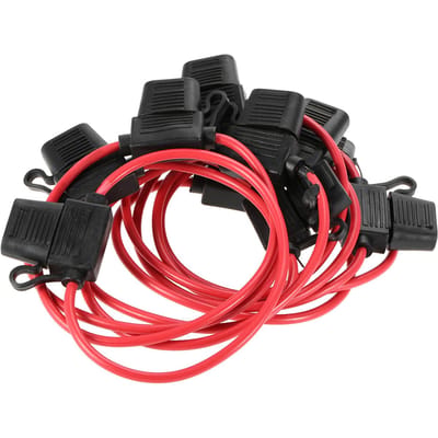 10pcs DC 12V 40A Porte-fusible en ligne à lame standard étanche aux éclaboussures pour voiture moto black