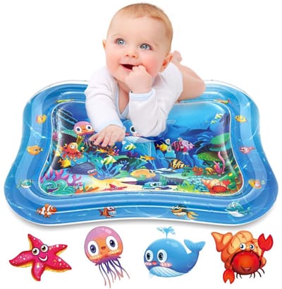 Aurixi® Waterspeelmat Baby - Watermat - Speelkleed - Blauw- 66cm x 51cm x 9cm