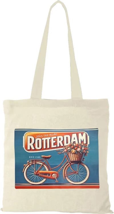Canvas tas - Join the Ride Rotterdam - katoenen tas - schoudertas dames - tassen dames - schoudertassen