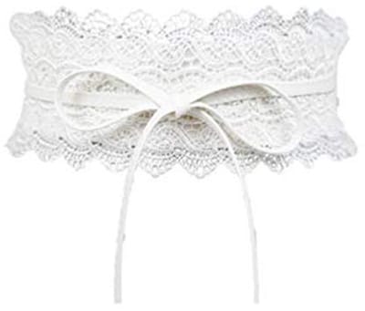 Women's Lace Belt Bow Tie Wraps Faux Leather Boho Band Corset Waist Belt for Dresses