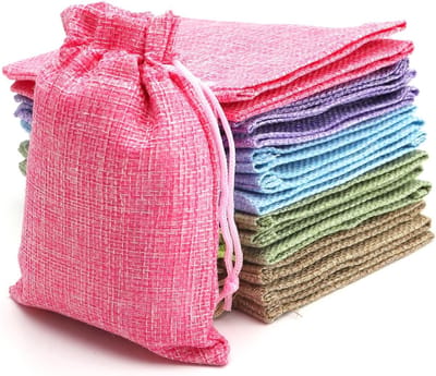 15 Stuks Jute Tassen - Herbruikbare Stoffen Tassen voor Cadeaus, Sieraden en Thee, 10 x 14 cm