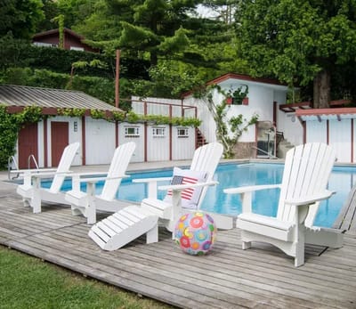 Adirondack Tuinstoel – 93x81x96,5 cm - Wit - 93x81x96,5 cm – Luxe Kunststof - Medahomestore