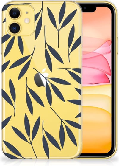 Apple iPhone 11 TPU Case Leaves Blue
