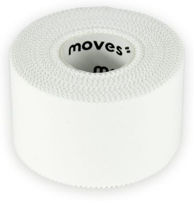 MoVeS Sporttape 3,8cm x 10m - Geschikt voor enkels en handen - Blessure tape - Witte sport tape - Scheurbaar - Extra sterk