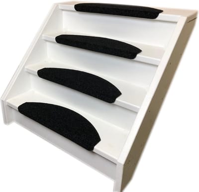 Solid Trapmatten - 13 stuks - Zwart/Antraciet Gemêleerd - 56x17x3,5 - Extra Sterk - halve maantjes