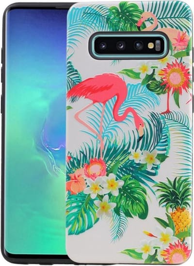 Flamingo Design Hardcase Backcover - Hoesje Geschikt voor Samsung Galaxy S10
