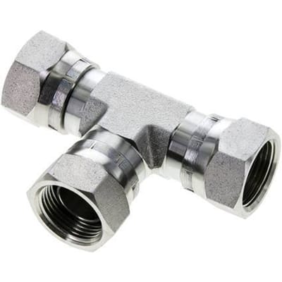 T-koppeling G3/4" Binnendraad Staal hydrauliek 175 bar (2458.75psi)