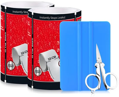 Dailygoods- Zwembadreparatieset 10 cm x 150 cm - Reparatietape - Waterdicht - Slijtvast - Transparant - Inclusief schaar en schraper