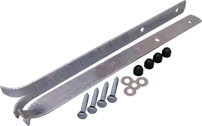Loggyland Set of 2 flat steel ground anchors for all types of poles, different sizes