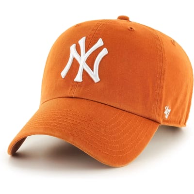 47 - Baseball Cap - Clean Up - Lifestyle - Unisex - Katoen - New York Yankees - Burnt Orange - One Size