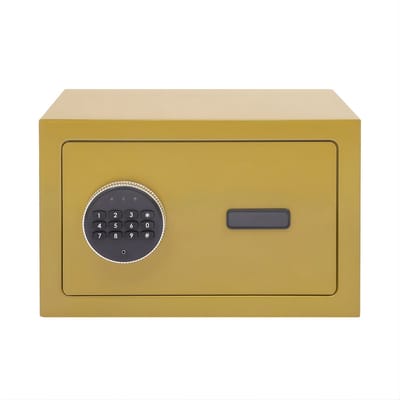 Kluis – Voor Thuiskantoor en Hotel – Digitale Veiligheidskluis met Alarm en Elektronisch Toetsenbord – Gold, Robuust Koudgewalst Staal