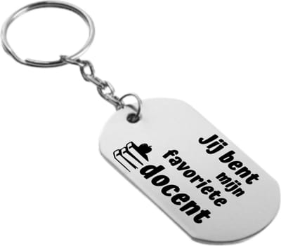 Akyol - jij bent mijn favoriete docent sleutelhanger - Docent - leraren leerkrachten - cadeau - 54 x 29mm