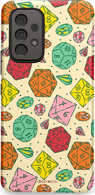 Casetastic Hoesje Geschikt voor Samsung A53 - Stijlvolle Beschermende Duo-layer Case - D20 Geluksrol