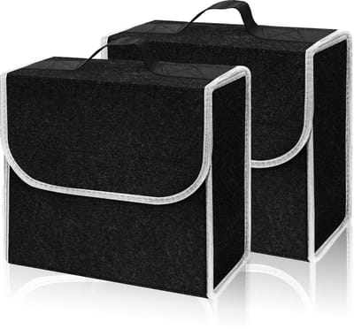 Dailygoods- Auto Organizer - Opvouwbaar - 2 Stuks - Kofferbak Organizer - Gereedschap Organizer - Hoogwaardige Vilt - 30 x 19 x 27 cm