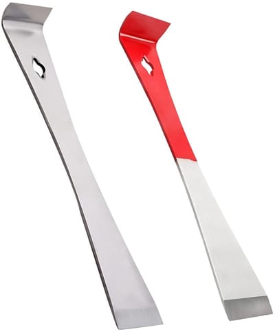 Dailygoods- Hendelschraper 2-delig - Roestvrij Stalen Multifunctionele Schraperset - Spijkertrekker - Wrikker - Ophanggat - Hoogwaardige Staal - Wrikstang
