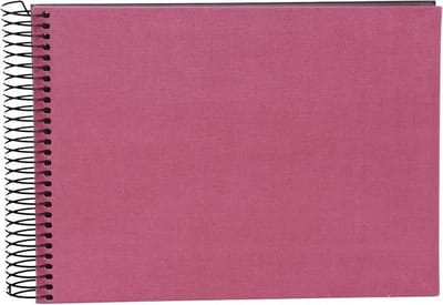 Goldbuch - Spiraalalbum Bella Vista - 24x17 cm - Fuchsia met zwarte pagina’s