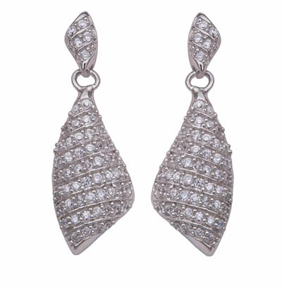 Orphelia Oorhanger Pave In Lines Zirconium 112 Stones Sterling Zilver 925
