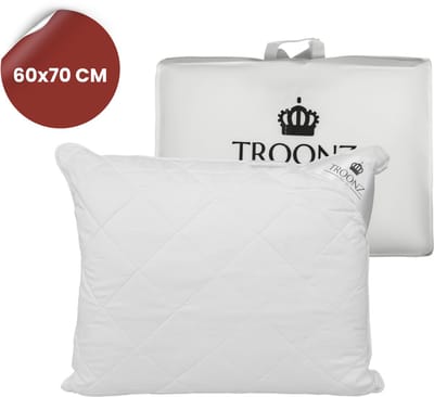 Troonz® Six Bamboe hoofdkussen - 60 x 70 cm - Verkoelend Hoofdkussen Nekklachten - Bamboe Hoofdkussens - Ergonomisch Kussen