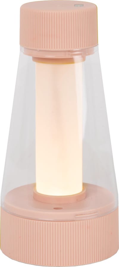 Lucide LORALI - Oplaadbare Tafellamp Binnen/Buiten - Accu/Batterij - Ø 7,7 cm - LED Dimbaar - 1x1,2W 2600K/3000K - IP44 - Roze