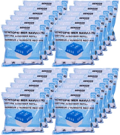 Benson Vochtopnemer navulling - 400 gram - 24 stuks - Beschermt tegen schimmel en geurtjes