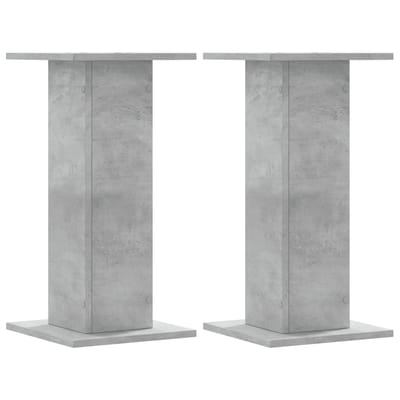 vidaXL - Plantenstandaards - 2 - st - 30x30x60 - cm - bewerkt - hout - betongrijs