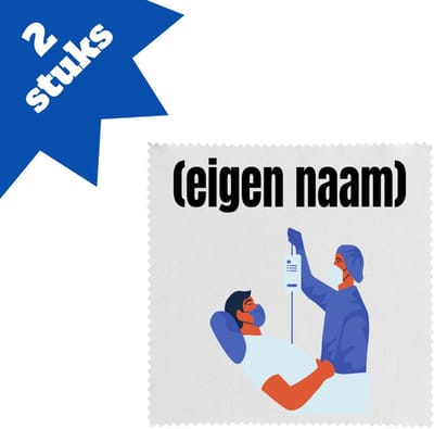 Akyol - dokter met patient met eigen naam brillendoekjes - Dokter - iemand die dokter is - ziekenhuis - verjaardag - cadeau - kado - 17,8 bij 17,8 cm - 2 stuks
