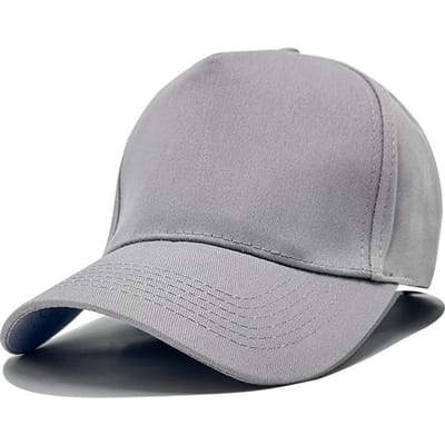 Casquette de Baseball Rigide Cinq Pièces 100% Coton Couleur Unie Personnalisée Visière Large M（56-58cm）