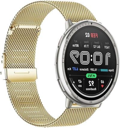 Verstelbare RVS Horlogeband van 20mm voor Amazfit GTR Mini, GTS 4 en Active 2 - Duurzame Metalen Strap voor Comfort en Stijl