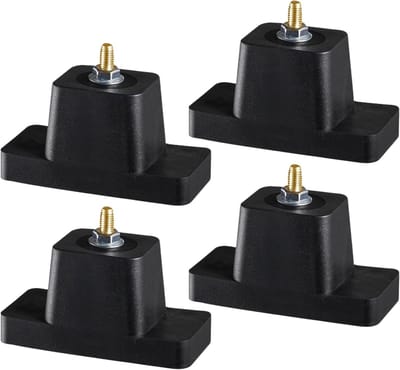 Trillingsdempers - Geluidsisolatie Matten - Apparaten Stabiliseren - Snelle Installatie - 4 Stuks - Zwart