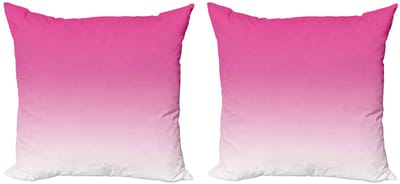 ABAKUHAUS Ombre Kussenhoes – Set 2x40x40 cm – Mikrofaser – Roze