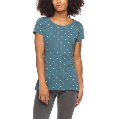 Katoenen T-shirt voor vrouwen Ragwear Mint Dots