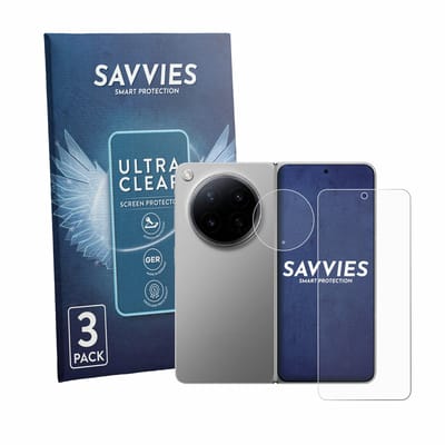 Savvies - Screenprotector voor Oppo Find N6 (Voor+Camera) - Folie Beschermfolie transparant 6 Stuks
