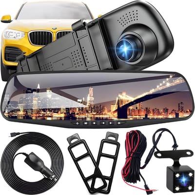 Retoo Full HD dashcam met achteruitrijcamera en nachtzicht - 4,3 inch scherm