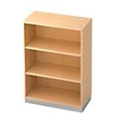 Boekenkast, spaanplaat, B 800 x D 400 mm, 3 OH, ahorndecor